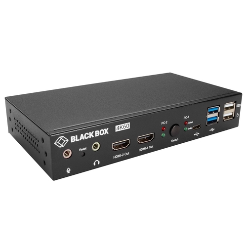 KVD200-2H, KVM-Switch - UHD 4K, Dual-Monitor, HDMI/DisplayPort